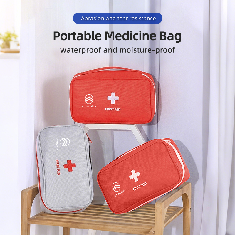 First Aid Bag Kit - حقيبة تخزين الأدوية الطبية المحمولة للسيارة،