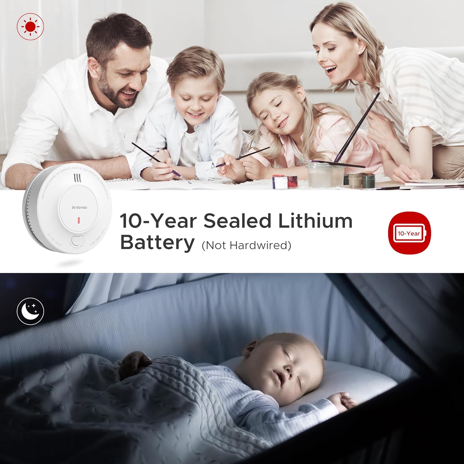 إنذار دخان X-Sense، كاشف دخان  - مراجعة Smoke Detector Interconnected وسعره